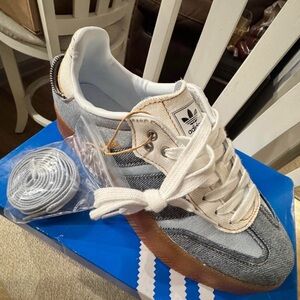 Adidas Sambae denim Sneakers with Gum Sole
